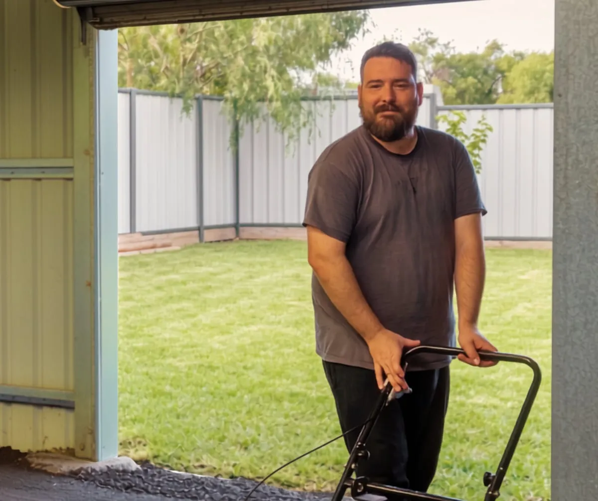 Dylan, owner of Lunar Concrete Solutions, on the tools